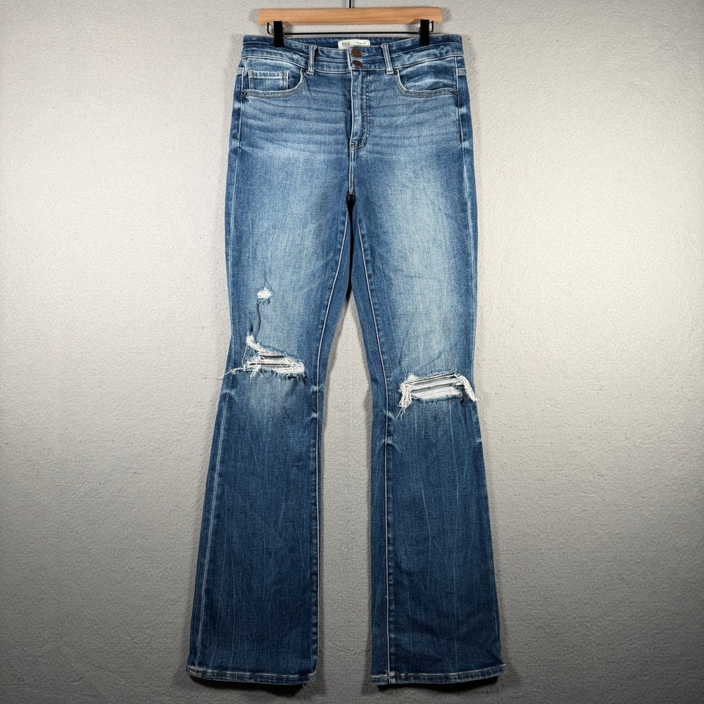BKE Parker High Rise Bootcut Jeans Distressed Medium Wash 30x35.5 AXB1223XL